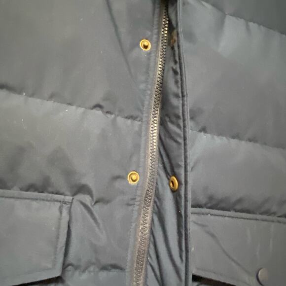 Trader Bay Vest XL Navy Blue Puffer Full Zip Snap 4 Pocket Vintage - Picture 7 of 9